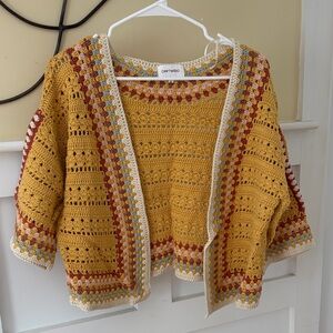 Driftwood Multicolor Crochet Cardigan